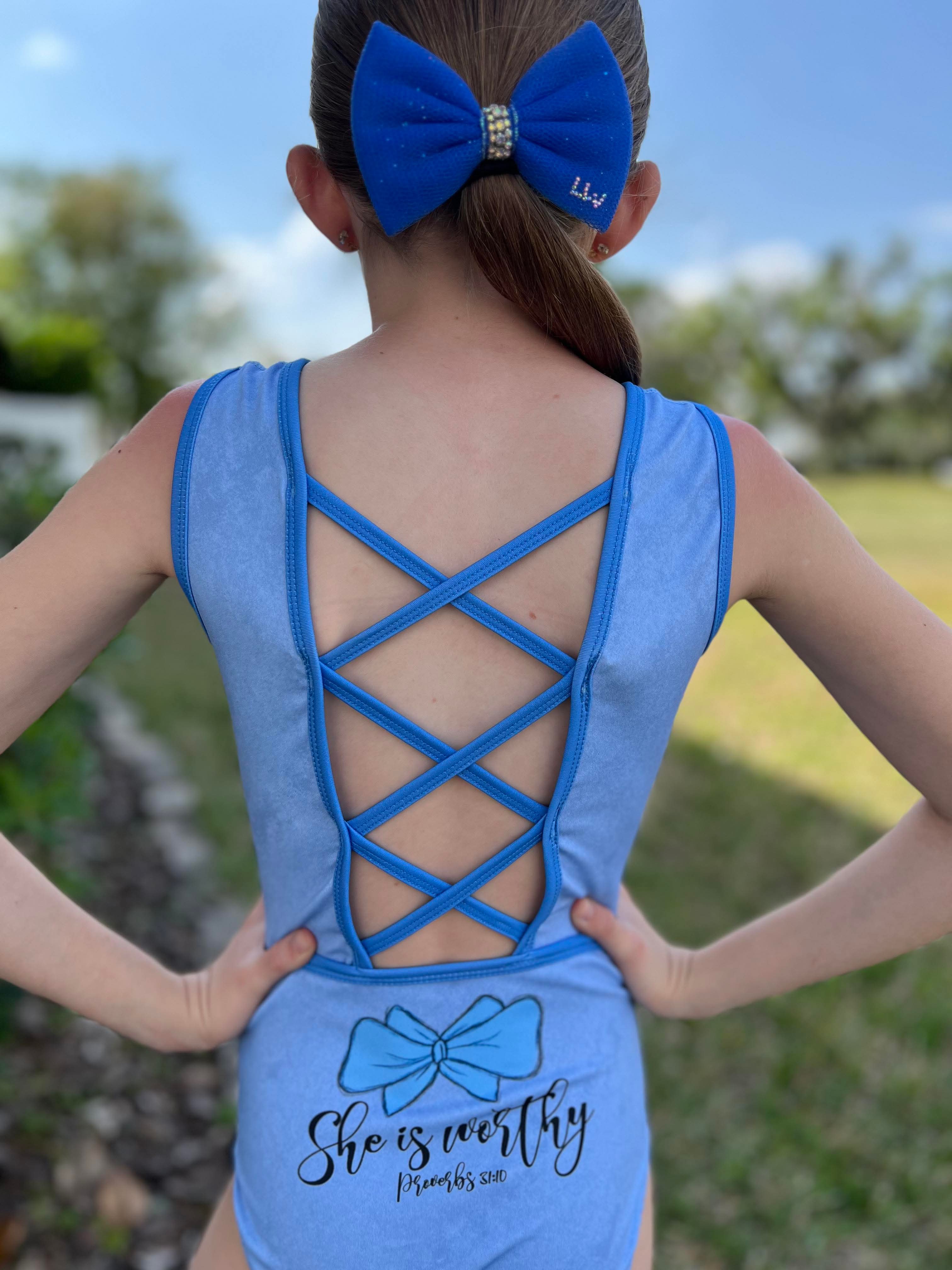 Blue Bows Leotard ‼️PREORDER‼️