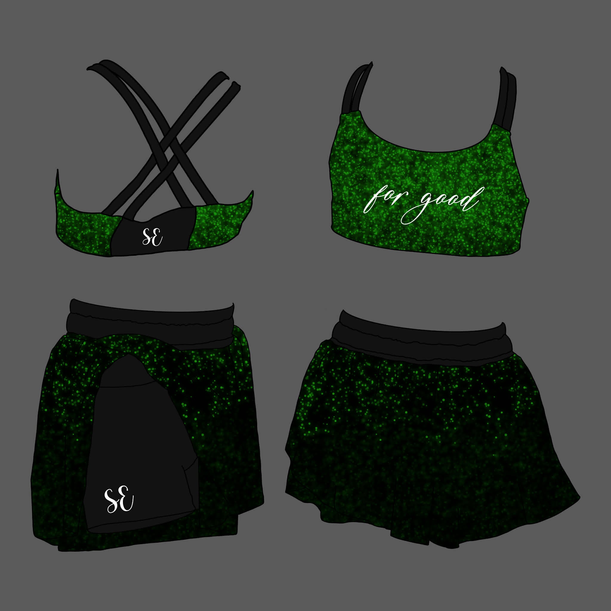 For Good Green Shorts ‼️PREORDER ships within 8 weeks