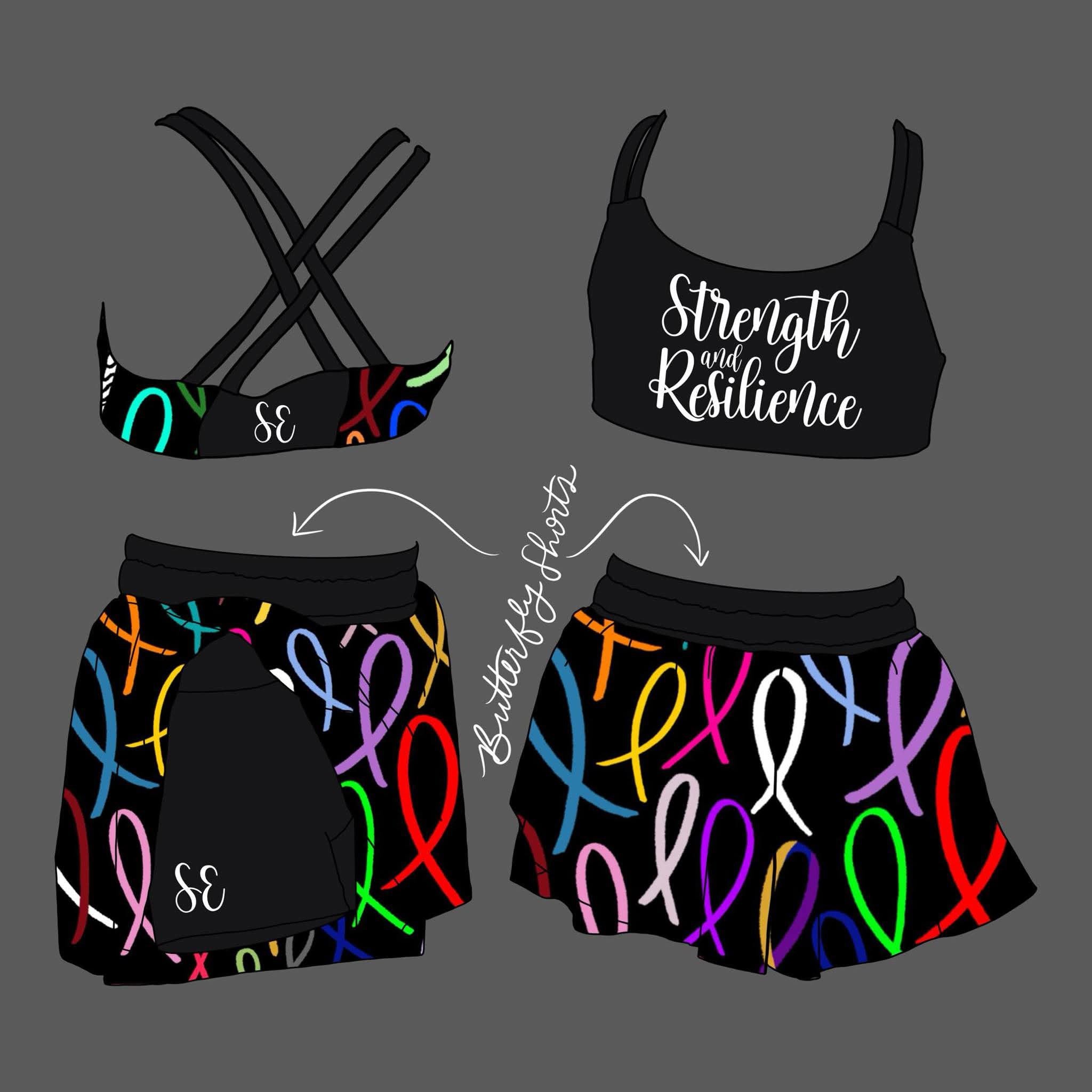 Strength and Resilience Butterfly Shorts ‼️Preorder!‼️