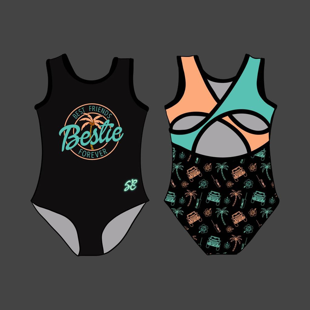Custom Bestie Teal and Peach and Teal ‼️PREORDER‼️