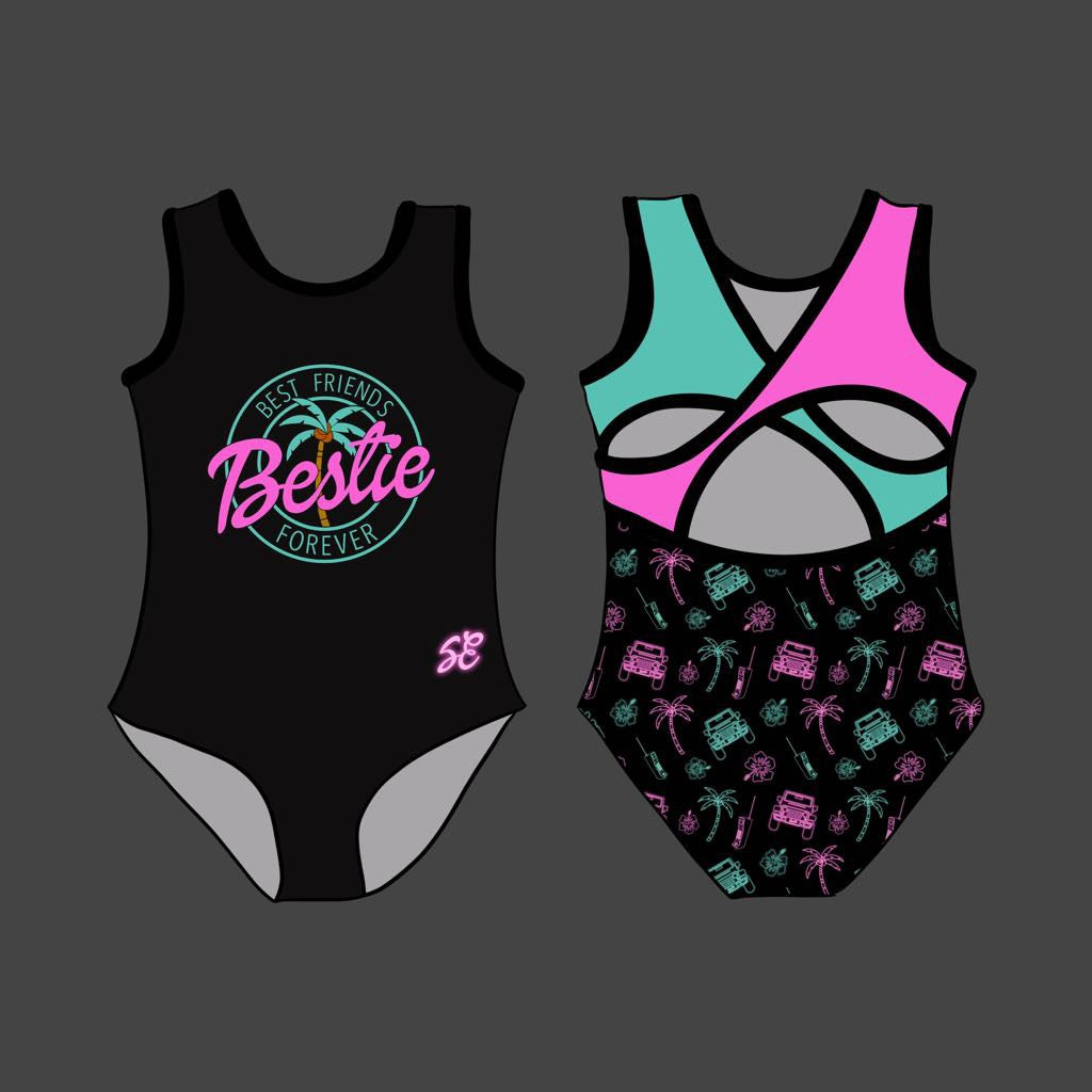 Custom Bestie Teal and Pink and Teal ‼️PREORDER‼️