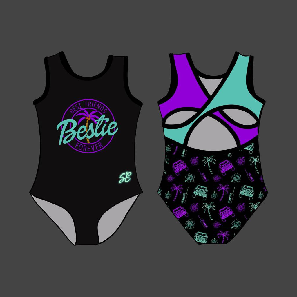 Custom Bestie Teal and Purple and Teal ‼️PREORDER‼️