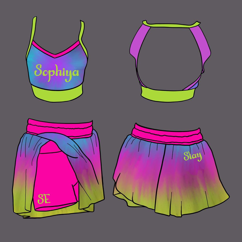 Tie Dye Butterfly Shorts ‼️Preorder‼️