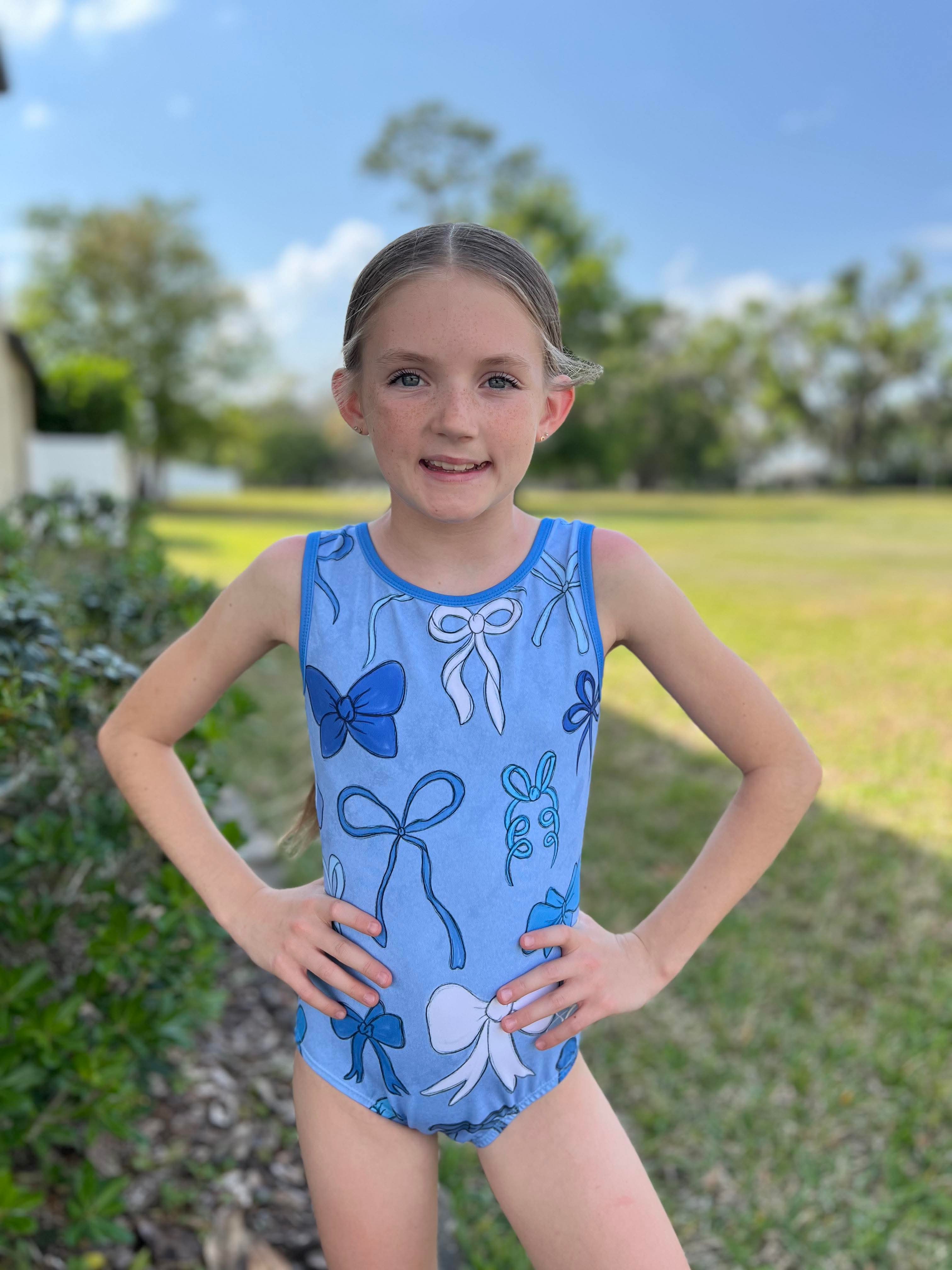 Blue Bows Leotard ‼️PREORDER‼️